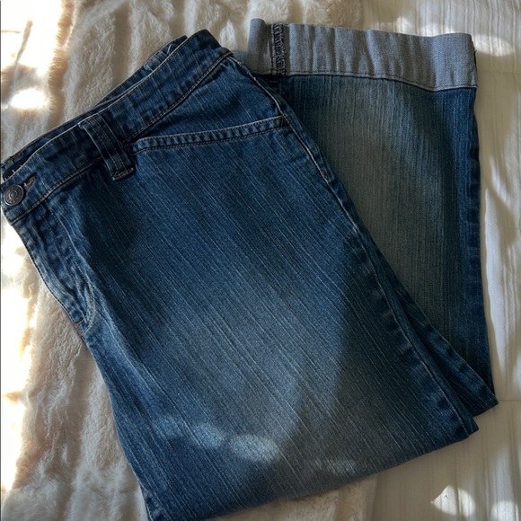 Daisy Fuentes Cropped Blue Denim Jeans Size 16W - Picture 6 of 9